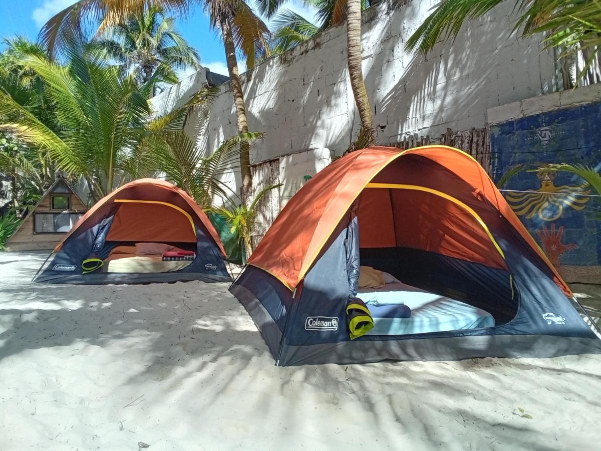 Chavez Eco Beach Camping And Cabanas Tulum Exterior foto